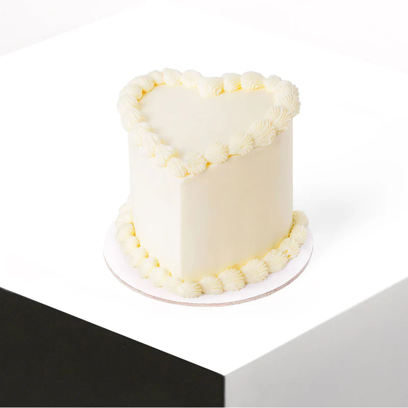 White Heart Cake