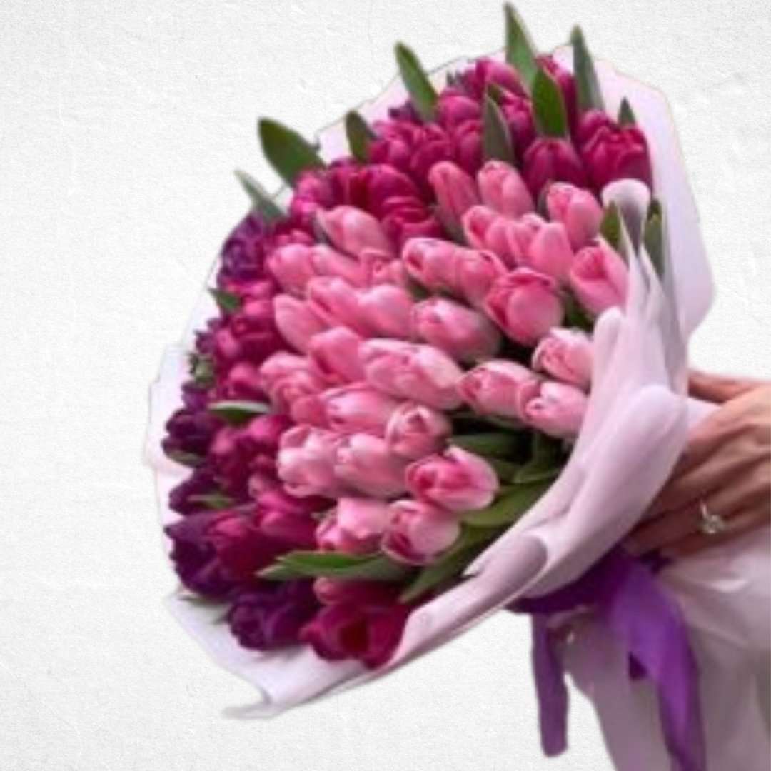 Graceful Pink Tulips - Luxurious Flowerssimple