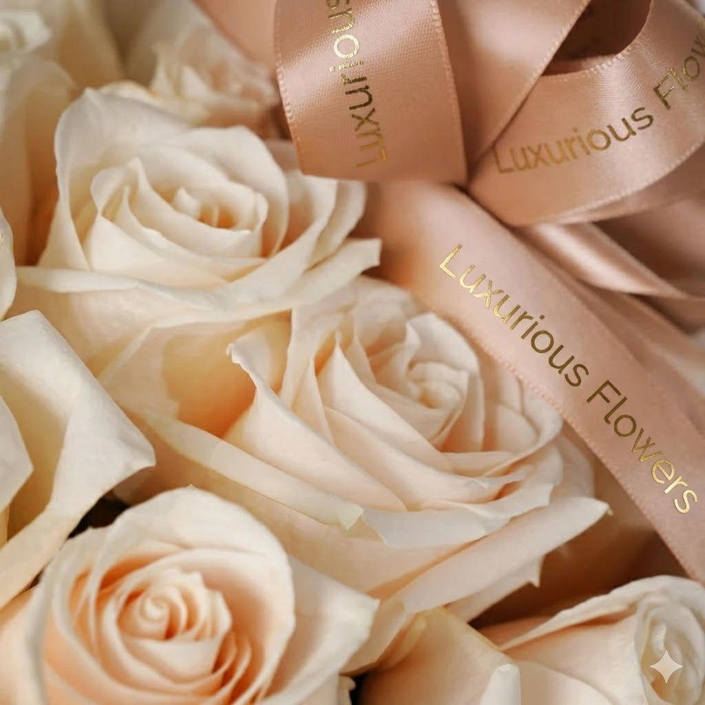 365 White Roses Basket