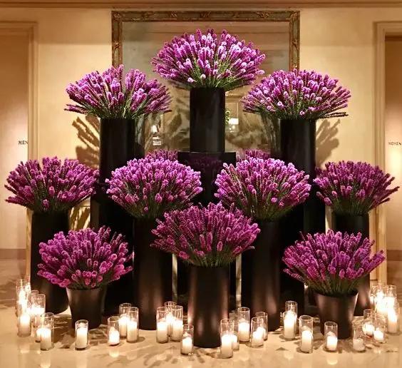 Mauve Hotel floral arrangement - Luxurious Flowerssimple