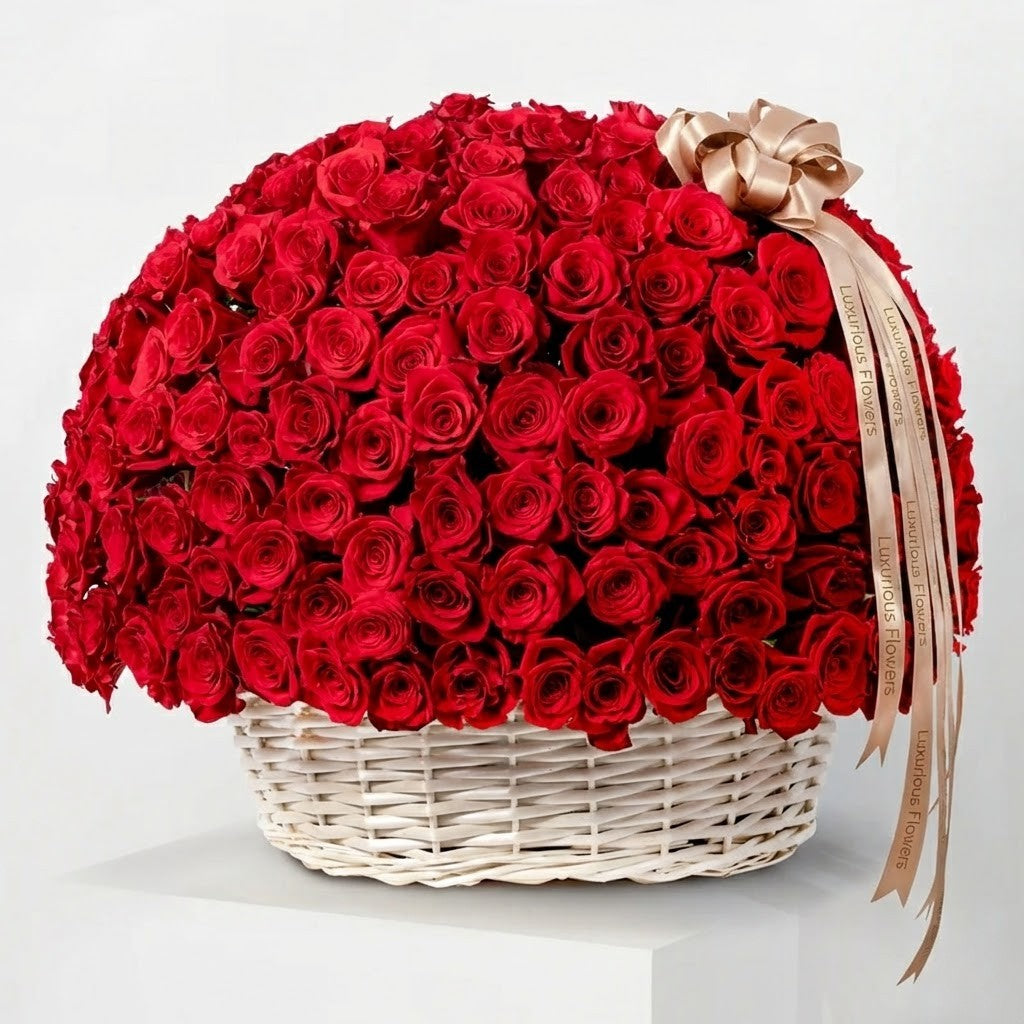 365 Red Roses Basket