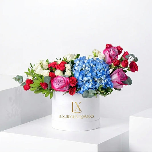 Petite Blue Florence Hatbox