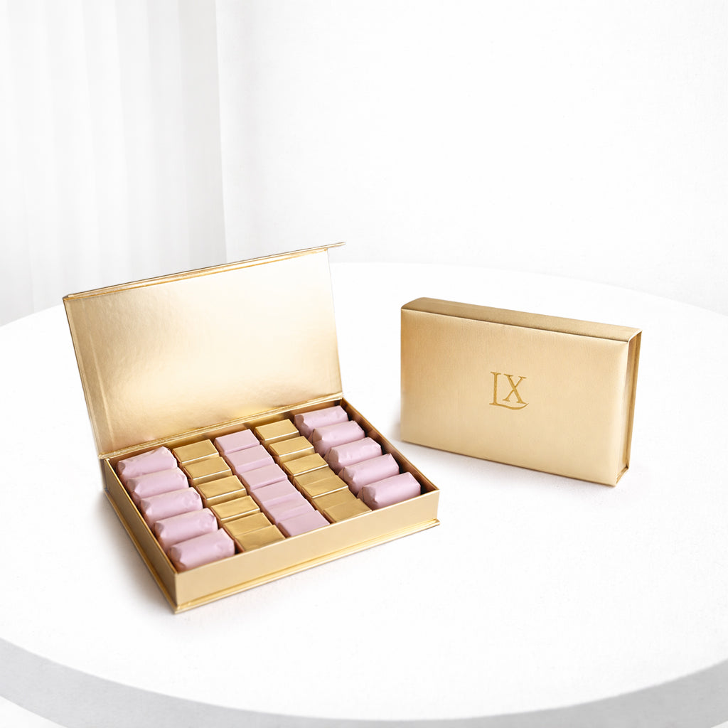 250 grams mix Belgian Chocolate in a premium golden box