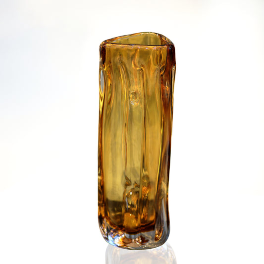 Brown glass vase on a white background for sale in dubai online