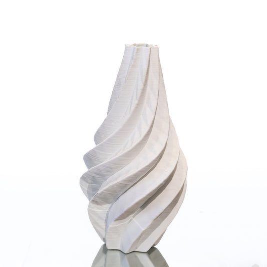 Ceramic vase placed in white background