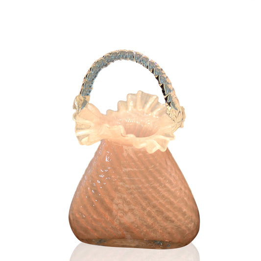 Decorative shell-shaped flower vases with a textured handle for sale in dubai