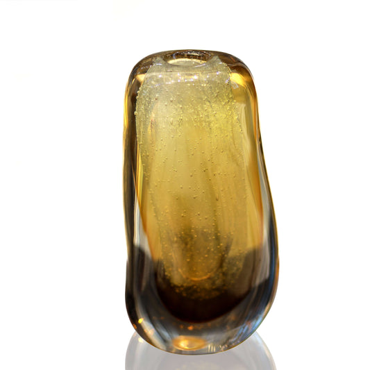 Glass vase with a textured surface on a white background for sale dubai