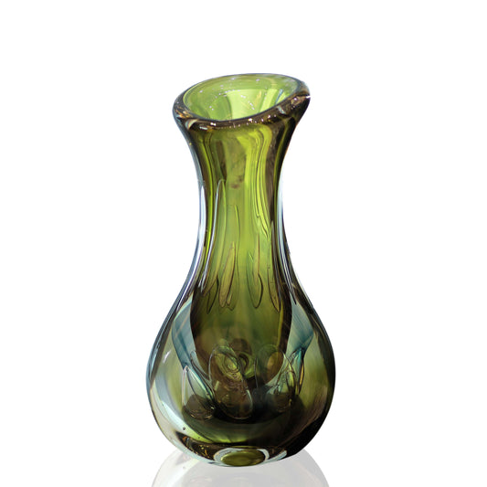 premium Green glass vase on a white background for sale in dubai online 