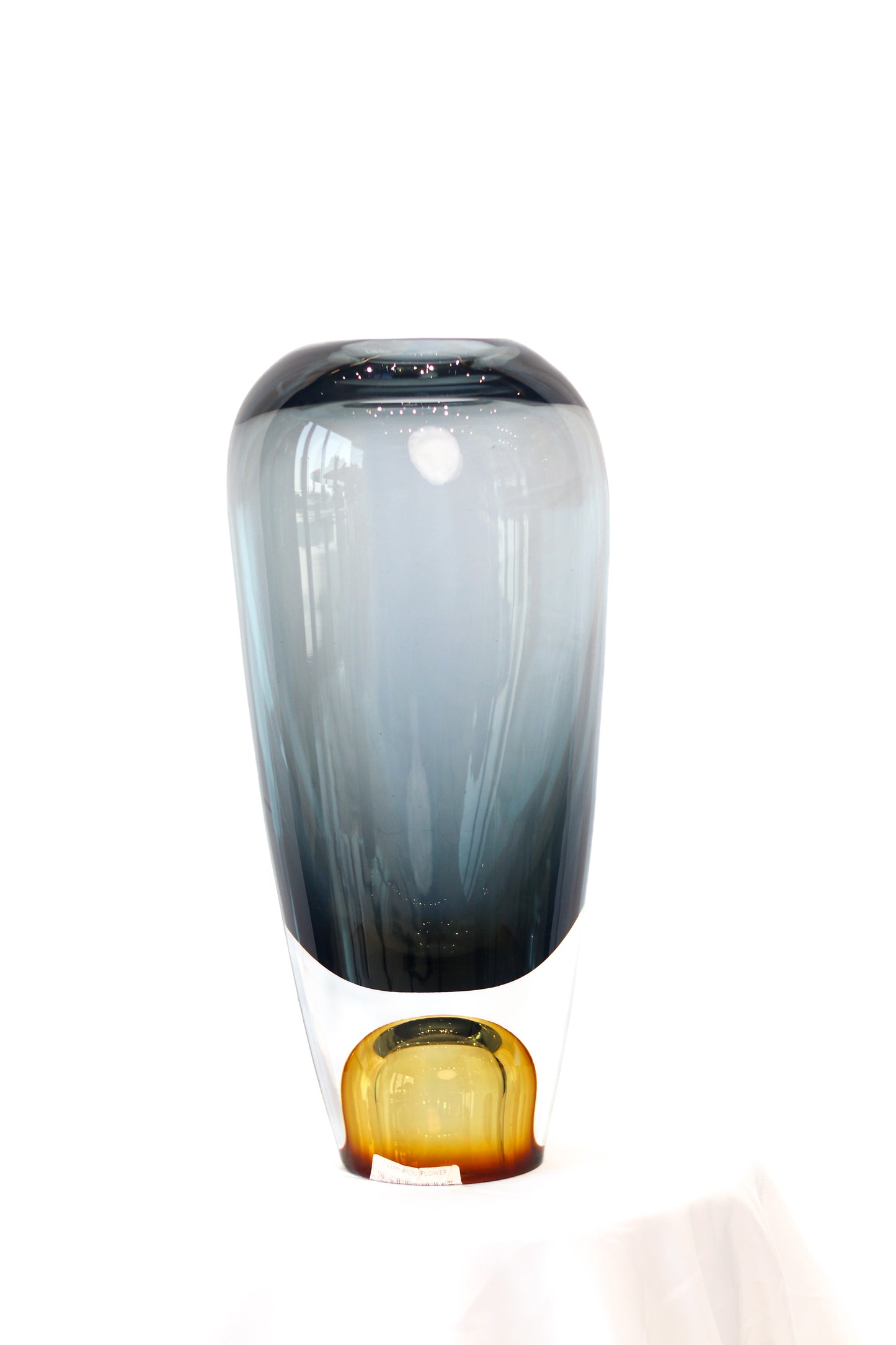 Italian crystal vase in a white background