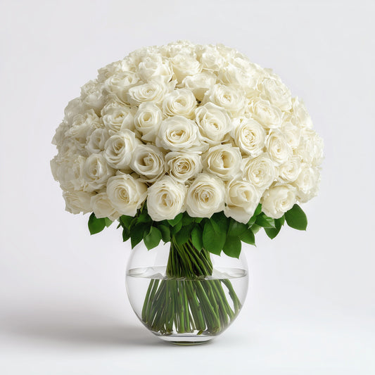 100 roses bouquet luxury arrangement Dubai