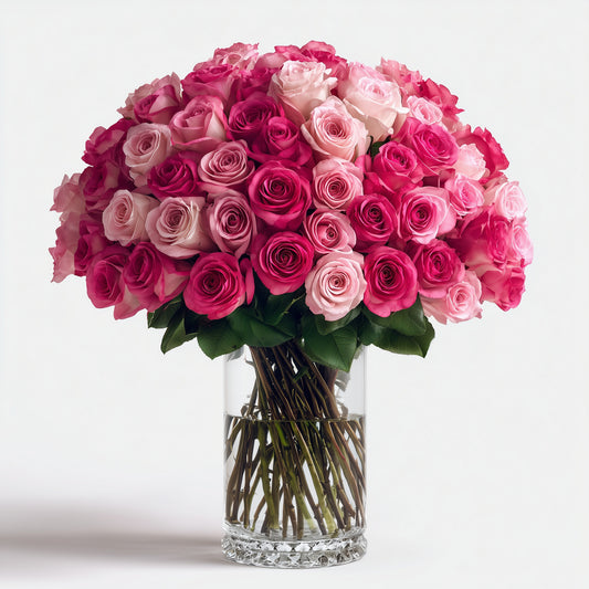 100 roses bouquet luxury arrangement Dubai