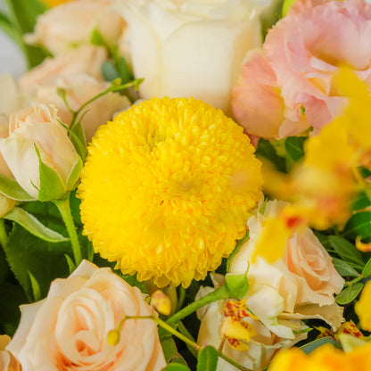 Sunrise Tulips Glass Vase