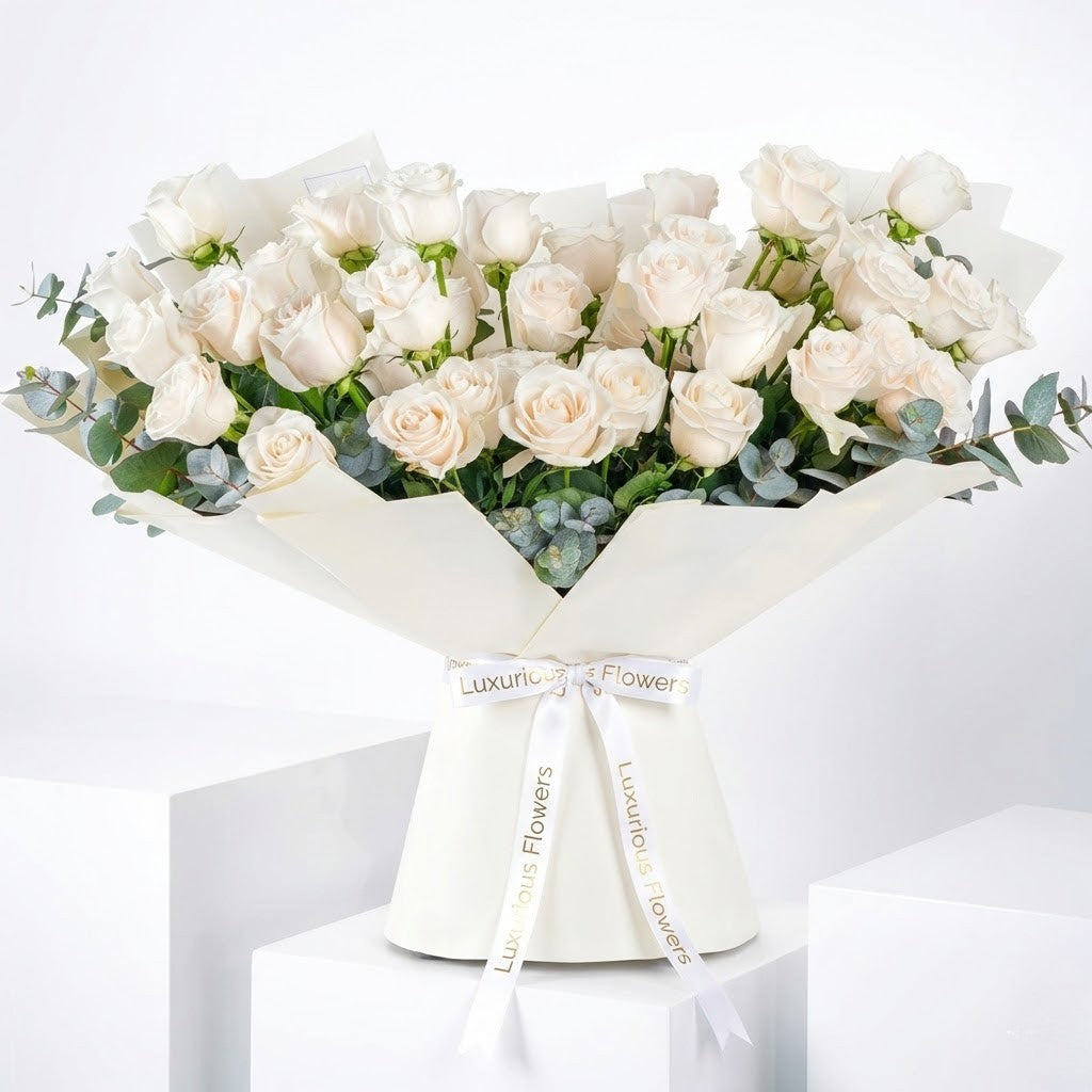 Anniversary 50 White Roses