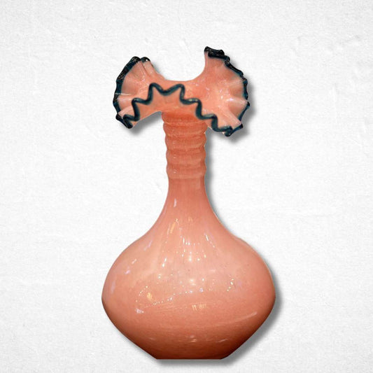 Glass Flaming Pink Vase - Luxurious Flowerssimple