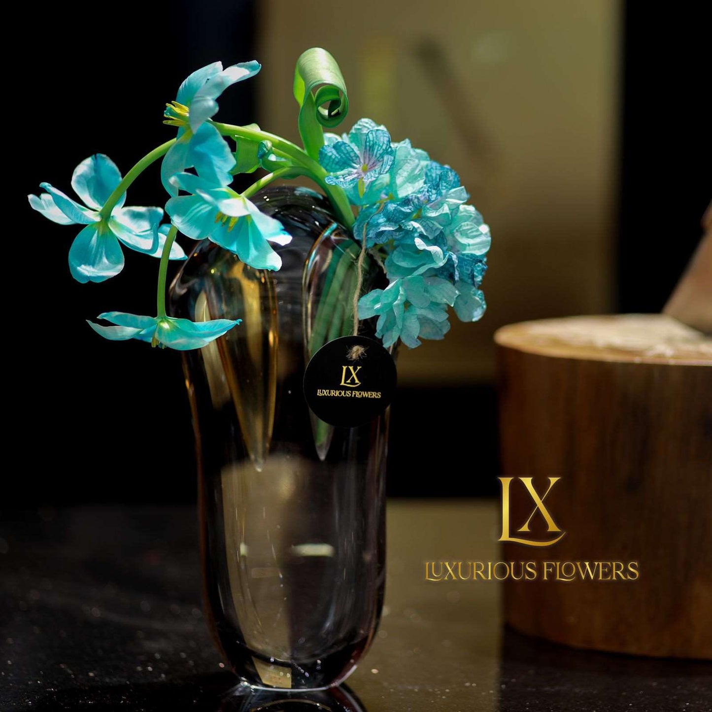 Light Blue Stylish Bouquet - Luxurious Flowerssimple