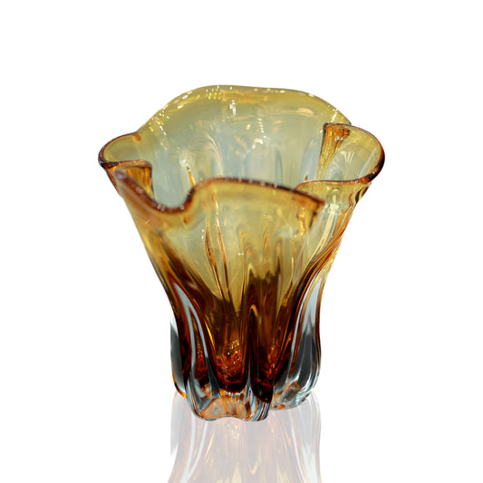 luxury Glass vase with a unique design on a white background for sale in Dubai online