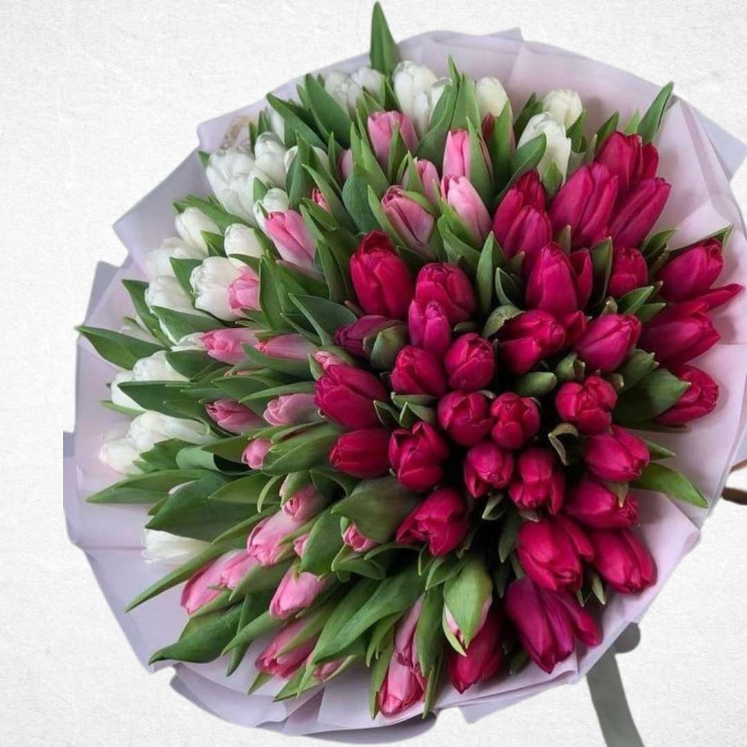 Pastel Tulip Dreams Bouquet - Luxurious Flowerssimple