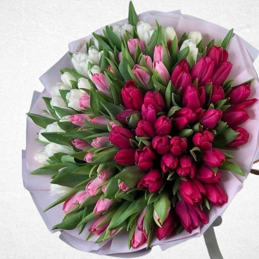 Pastel Tulip Dreams Bouquet - Luxurious Flowerssimple