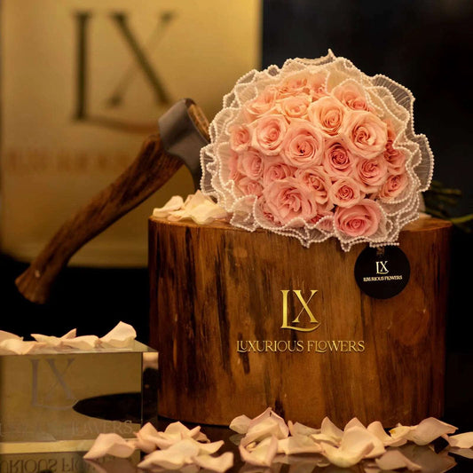 Peach Rose Bouquet - Luxurious Flowerssimple