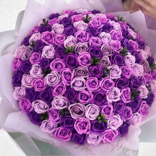 Royal Amethyst Cascade gradient purple Bouquet - Luxurious Flowerssimple