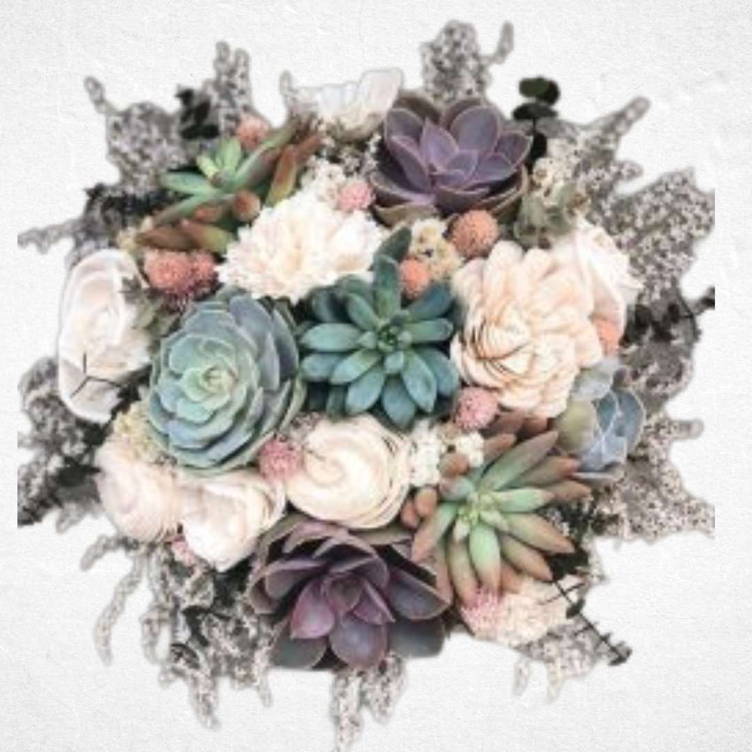 Succulent Bridal Bouquet - Luxurious Flowerssimple