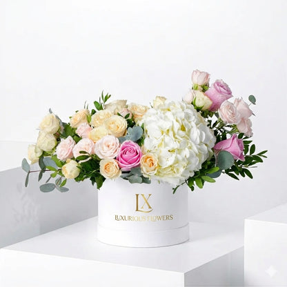 Petite White Florence Hatbox