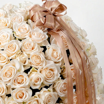 500 White Roses Basket