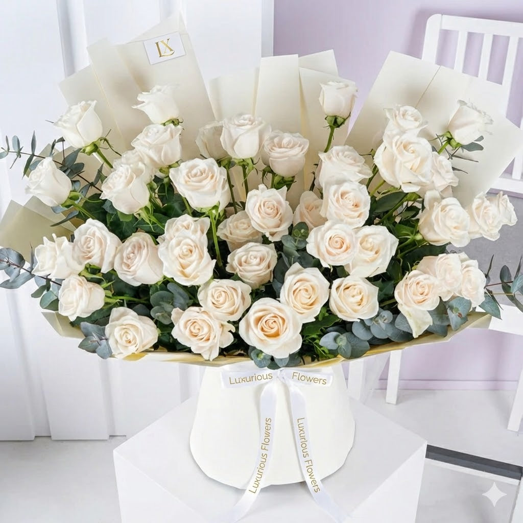 Anniversary 50 White Roses