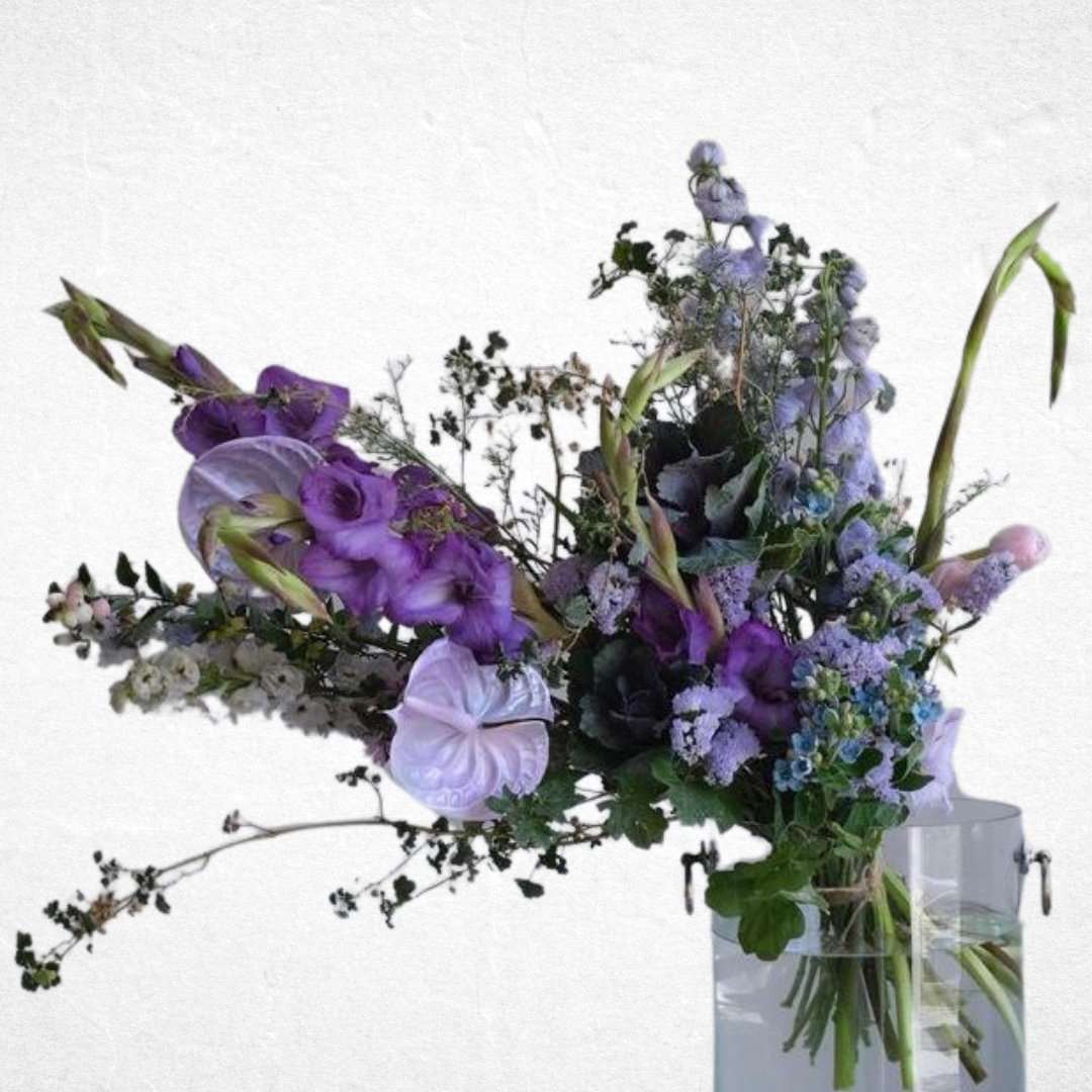Where Enchantment Blooms: The Purple Exotic Bridal Bouquet - Luxurious Flowerssimple