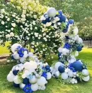 Azure Elegance Balloon Soirée - Luxurious Flowerssimple